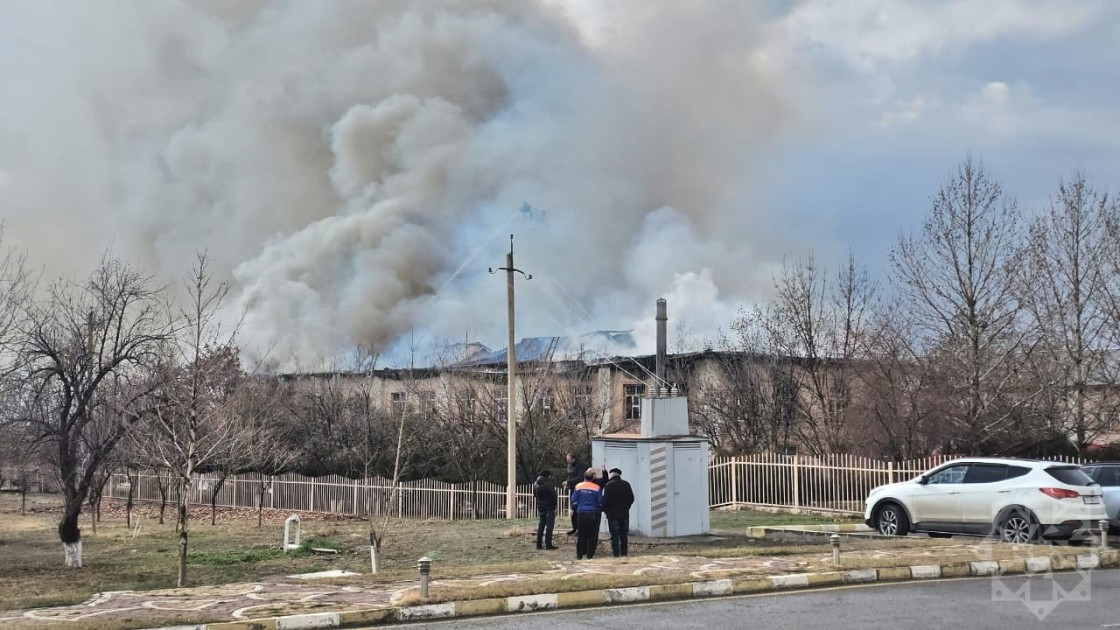 Naxçıvanda hərbi hissədə yanğın oldu - FOTOLAR