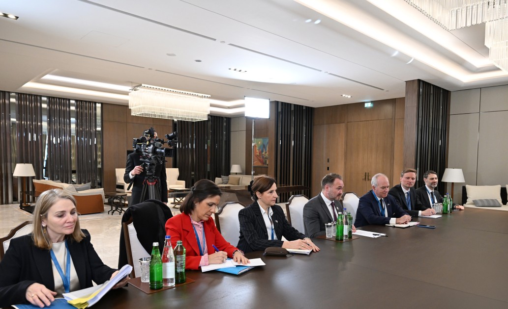 Prezident Avropa Komissiyasının enerji və mənzil siyasəti üzrə komissarını qəbul etdi - FOTOLAR