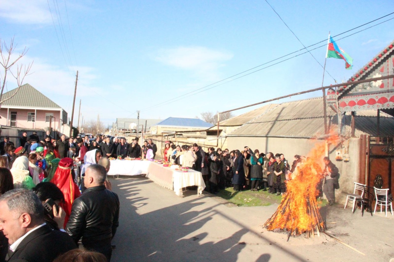 Goranboyda şəhid ailələri ilə birgə od çərşənbəsi qeyd edildi - FOTOLAR