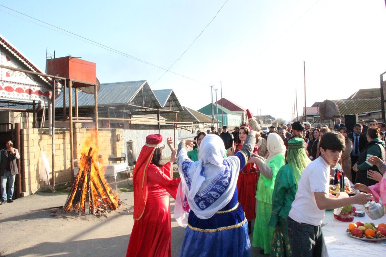 Goranboyda şəhid ailələri ilə birgə od çərşənbəsi qeyd edildi - FOTOLAR