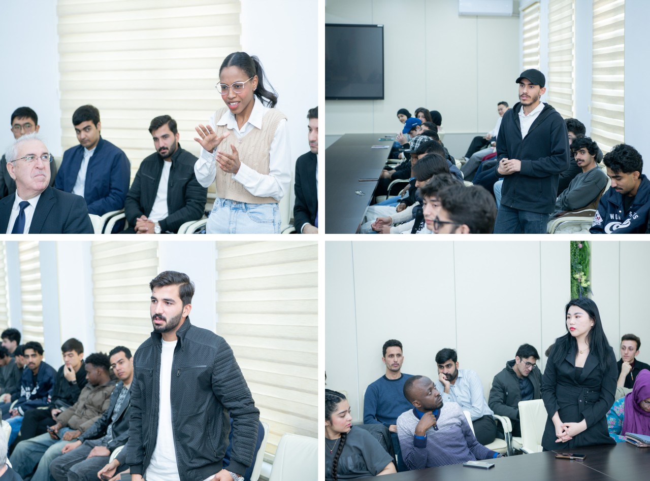 BMU-nun rektoru əcnəbi tələbələrlə görüşüb - FOTOLAR