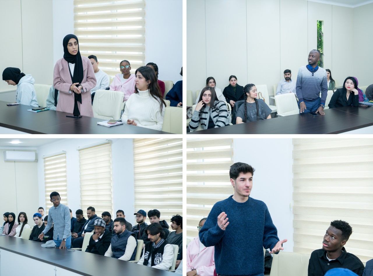 BMU-nun rektoru əcnəbi tələbələrlə görüşüb - FOTOLAR