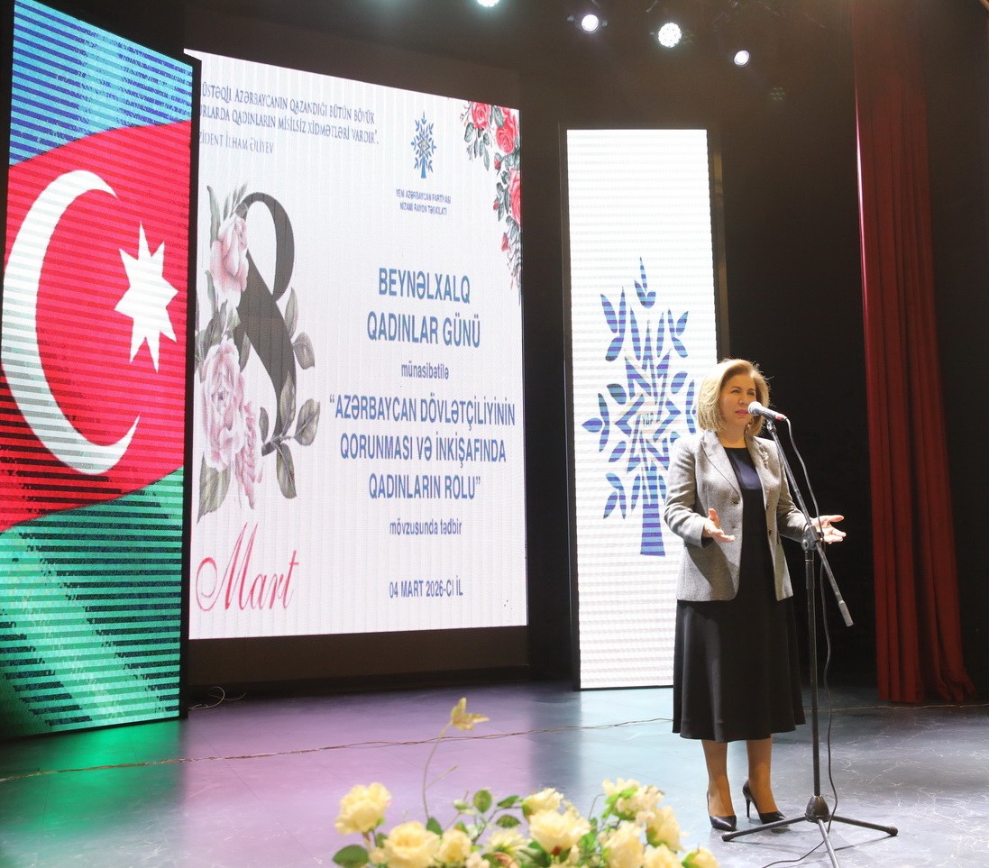 Nizami rayonunda Beynəlxalq Qadınlar Günü münasibətilə tədbir keçirilib - FOTOLAR