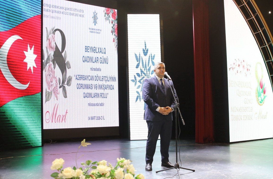 Nizami rayonunda Beynəlxalq Qadınlar Günü münasibətilə tədbir keçirilib - FOTOLAR