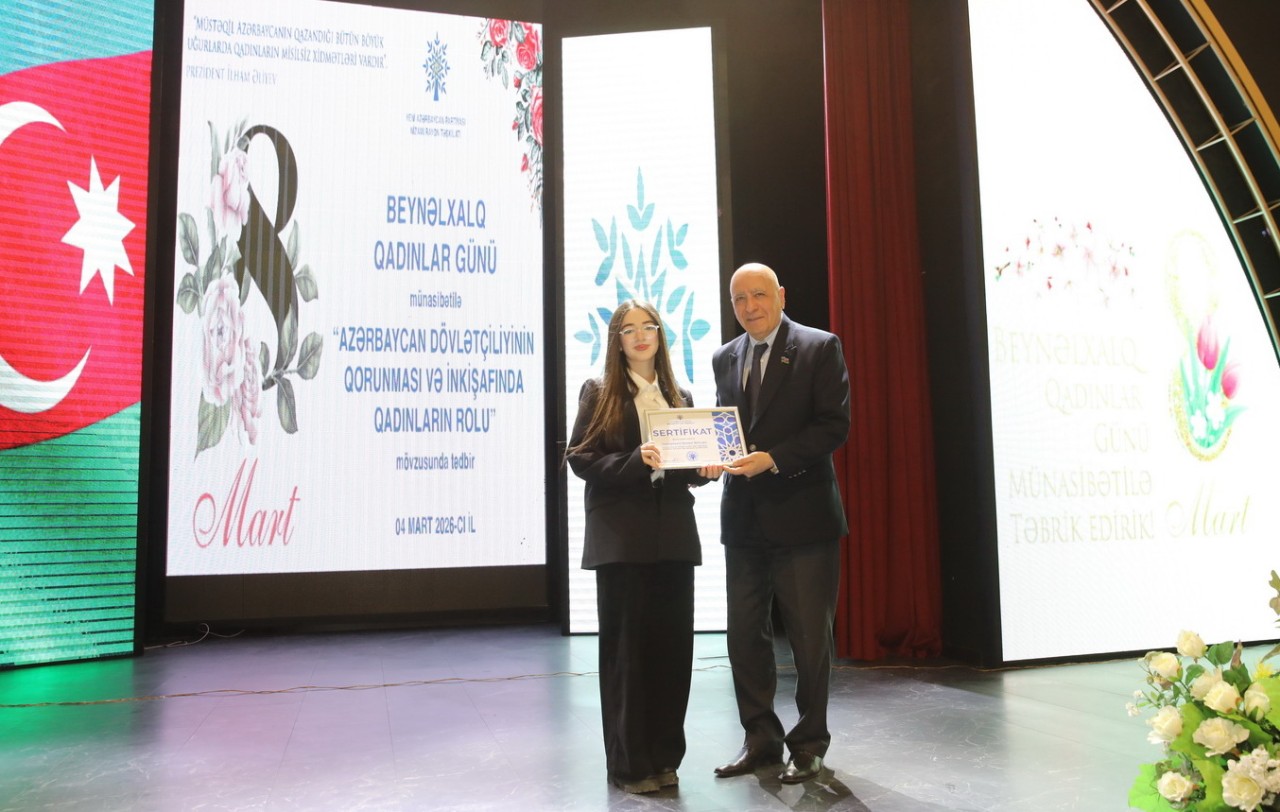 Nizami rayonunda Beynəlxalq Qadınlar Günü münasibətilə tədbir keçirilib - FOTOLAR