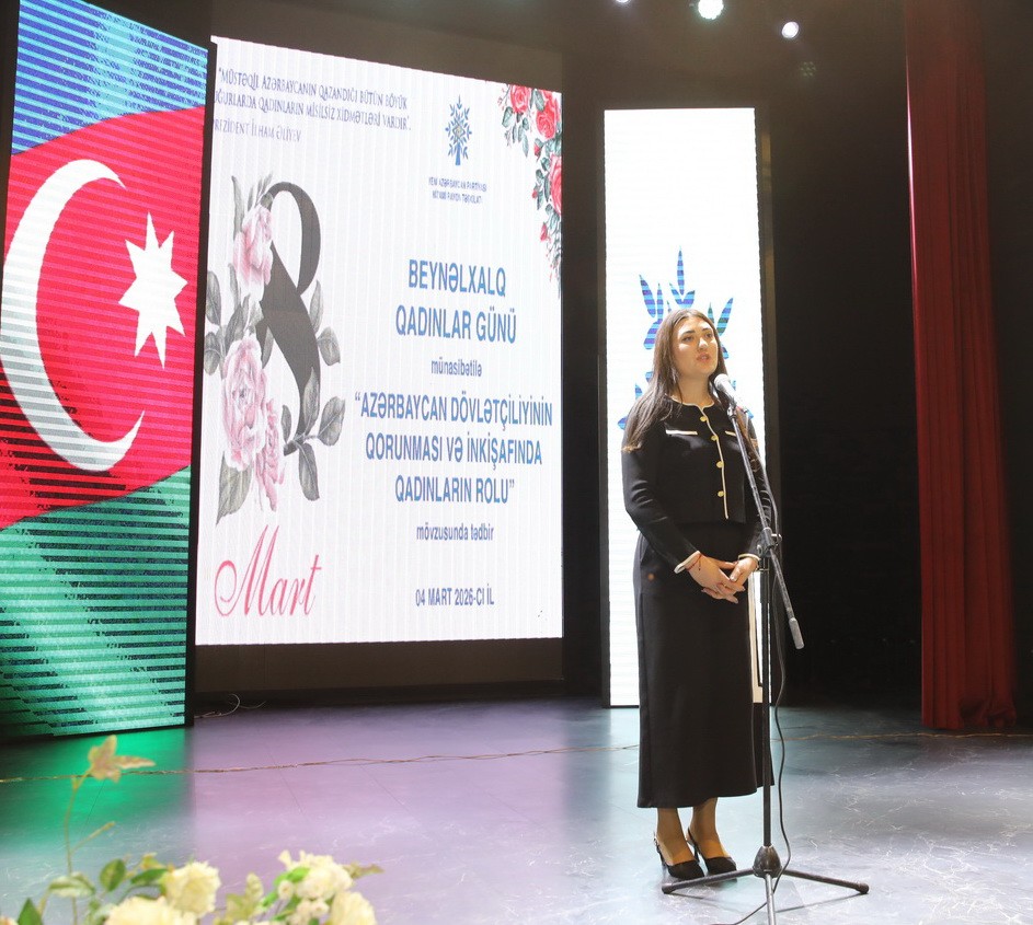 Nizami rayonunda Beynəlxalq Qadınlar Günü münasibətilə tədbir keçirilib - FOTOLAR