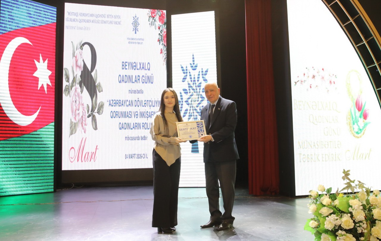 Nizami rayonunda Beynəlxalq Qadınlar Günü münasibətilə tədbir keçirilib - FOTOLAR