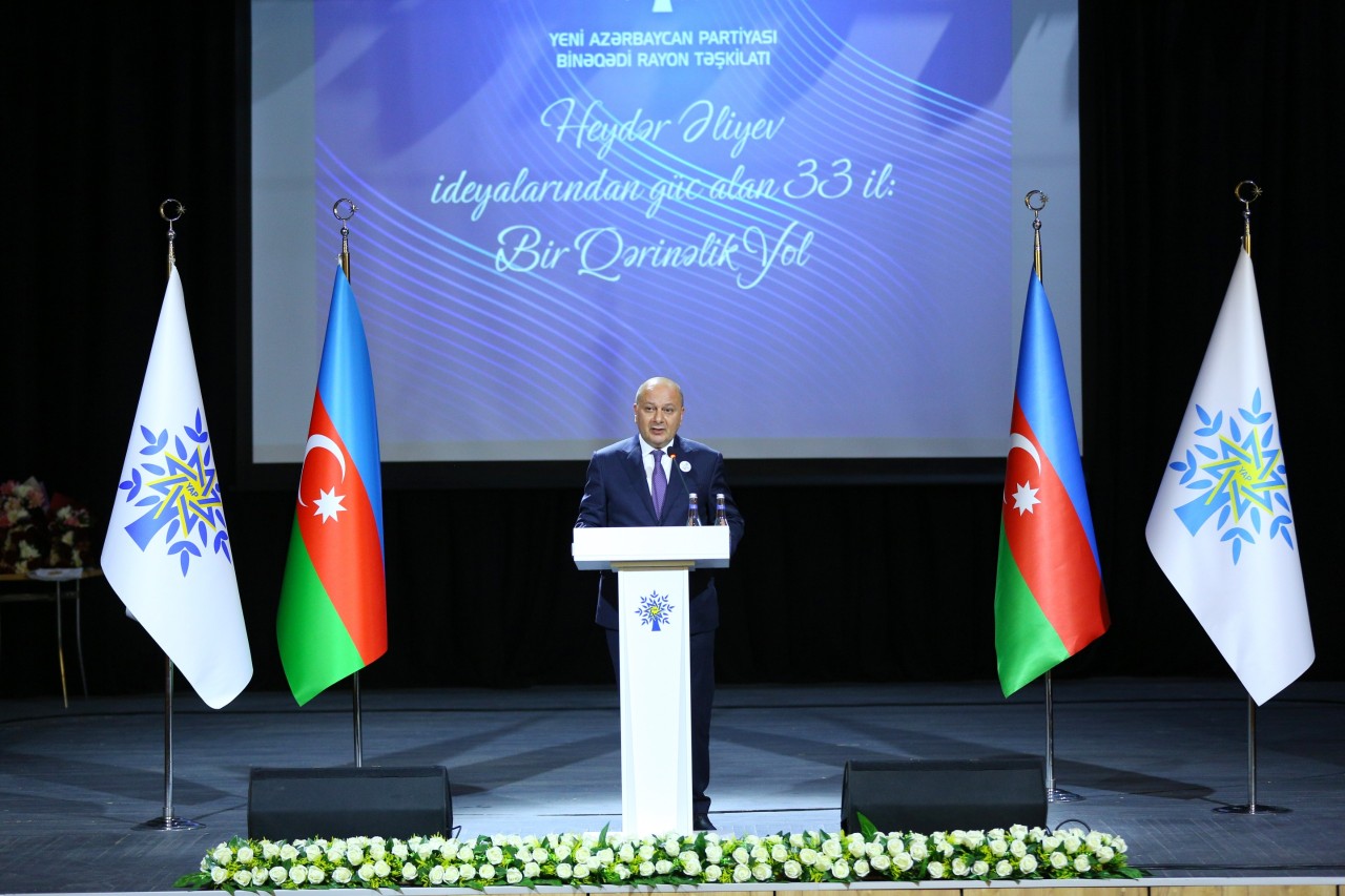 YAP Binəqədi təşkilatının 33 illiyinə həsr olunan tədbir keçirilib - FOTOLAR