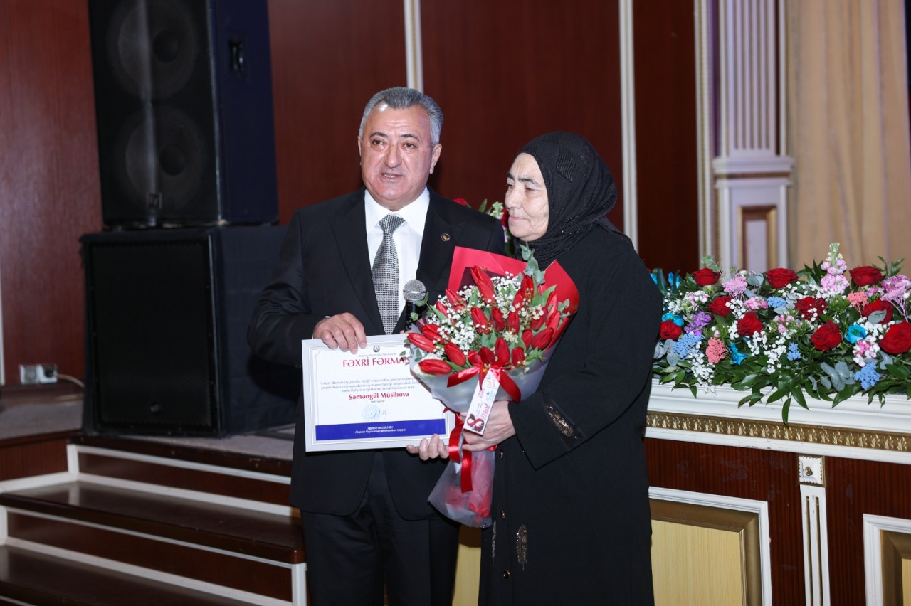 Abşeronda 8 Mart şəhid ailələrinin xanım üzvləri ilə birgə qeyd edildi - FOTOLAR