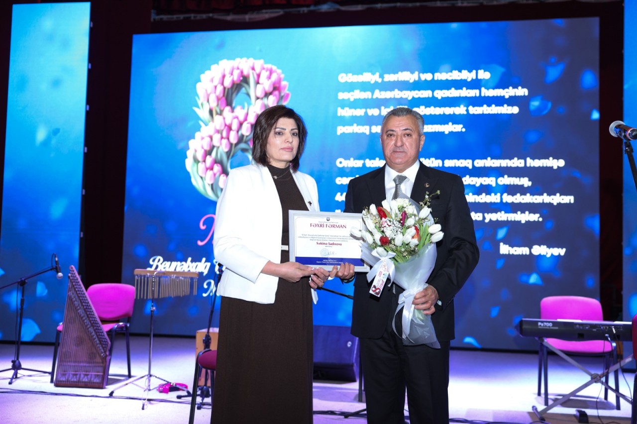 Abşeronda 8 Mart şəhid ailələrinin xanım üzvləri ilə birgə qeyd edildi - FOTOLAR