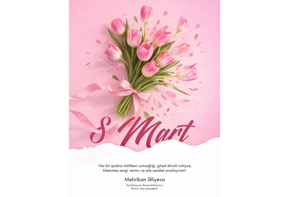 Mehriban Əliyevadan 8 Mart paylaşımı