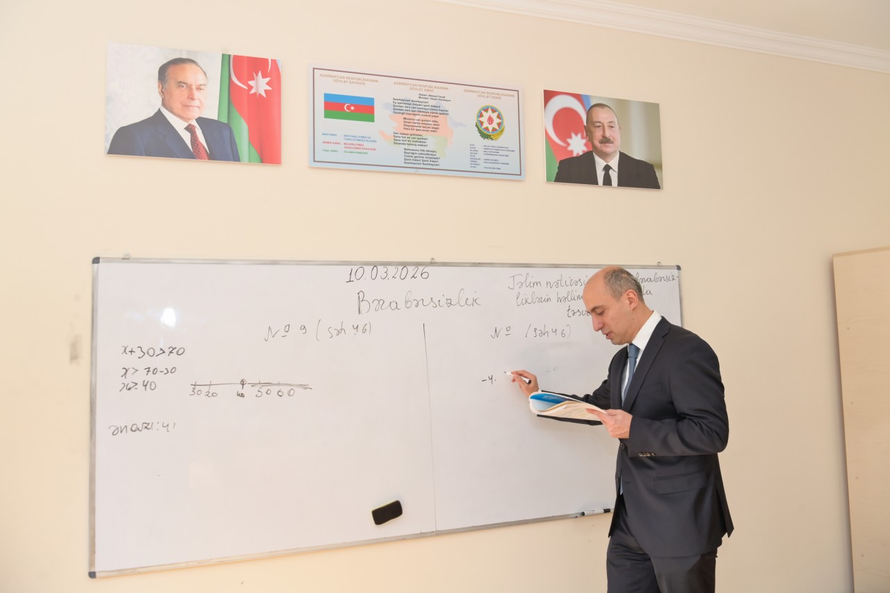 Elm və təhsil naziri Xankəndi və Xocalıda təhsil müəssisələrində olub - FOTOLAR