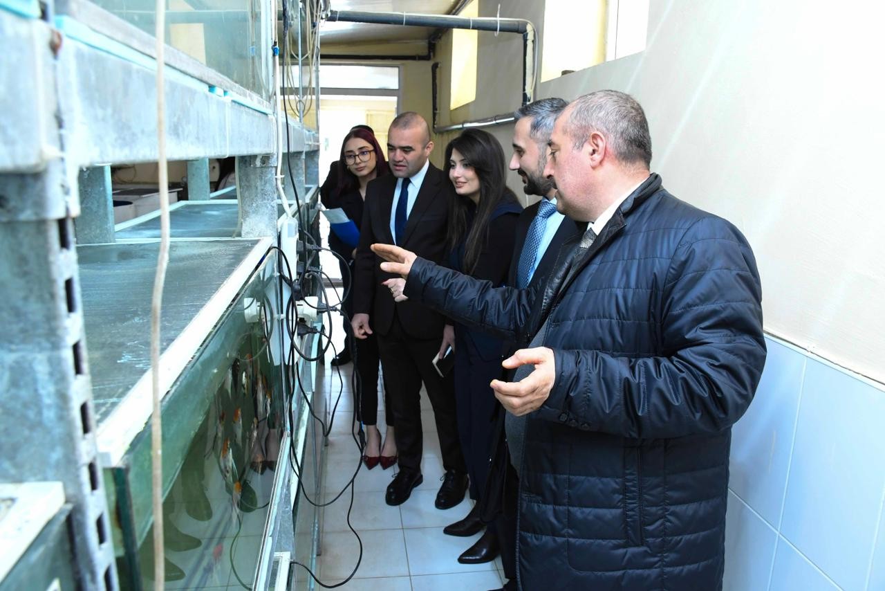 Balıqçılıq və Akvakultura Mərkəzinin nümayəndə heyəti ADAU-da - FOTOLAR