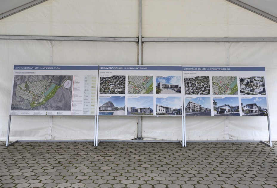 Əlaqələndirmə Qərargahının üzvləri Xocavənd şəhərinin Baş planı ilə tanış oldular - FOTO