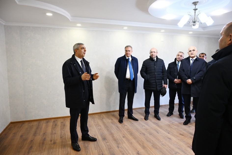 Samir Nuriyev Xocavəndin Quzeyxırman kəndindəki işlərlə tanış oldu - FOTOLAR