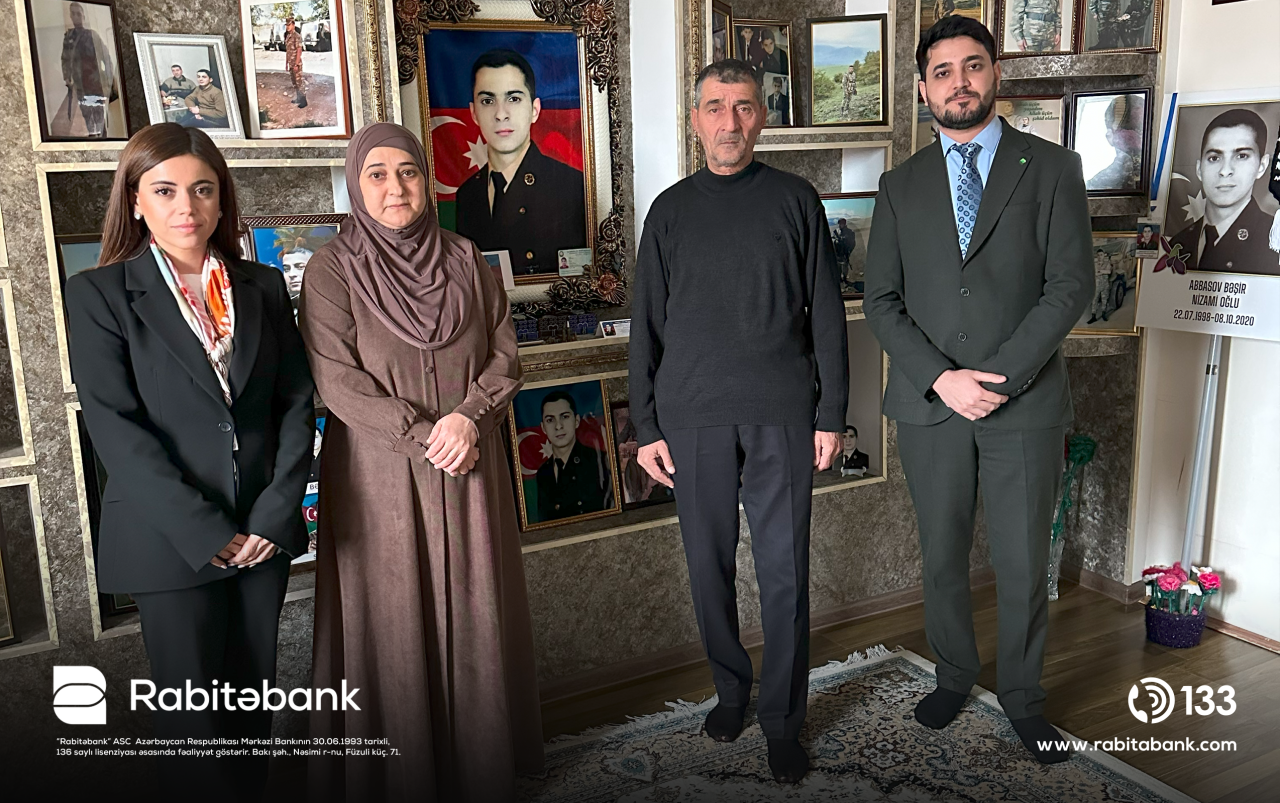 "Rabitəbank" bayram ərəfəsində şəhid ailələrini ziyarət edib - FOTOLAR