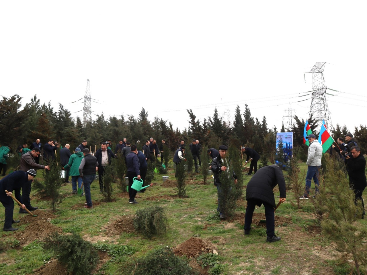 Yasamalda Novruz tədbiri və ağacəkmə aksiyası keçirildi - FOTOLAR