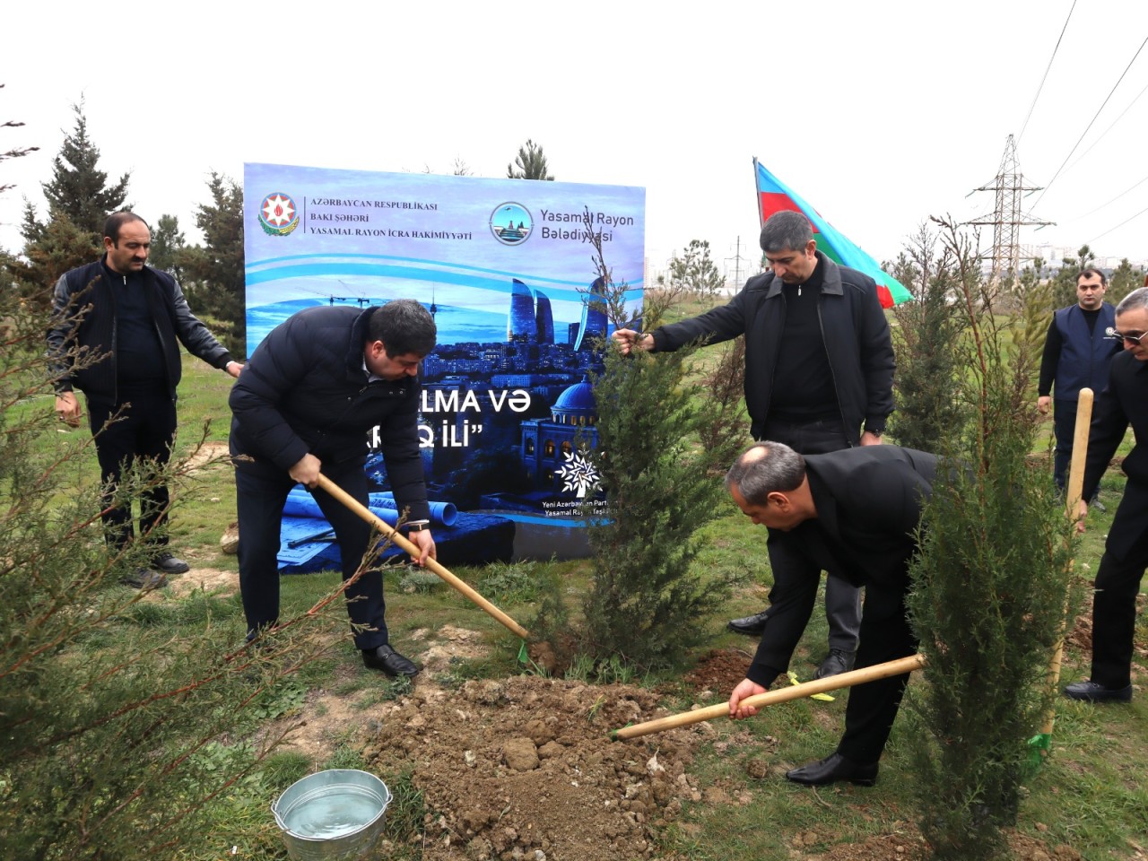 Yasamalda Novruz tədbiri və ağacəkmə aksiyası keçirildi - FOTOLAR