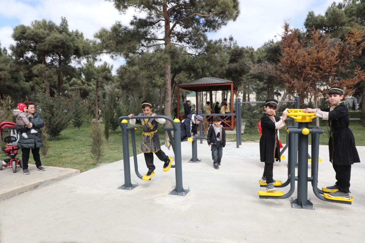 Suraxanı rayonunda yeni salınan park sakinlərin istifadəsinə verildi - FOTOLAR
