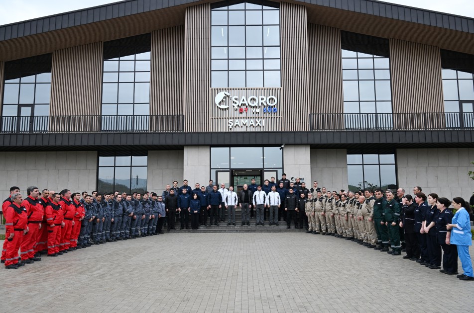 İlham Əliyev “Şirvan Aqro” heyvandarlıq kompleksinin açılışında - FOTOLAR