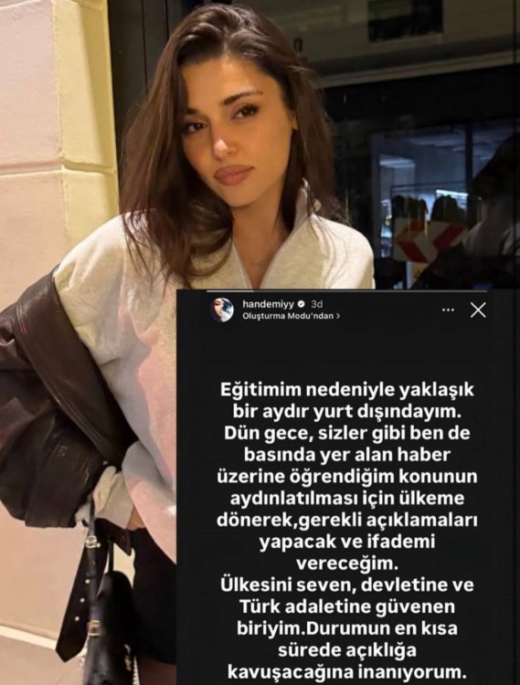 Hande Erçeldən haqqında çıxan xəbərlərə reaksiya (FOTO)