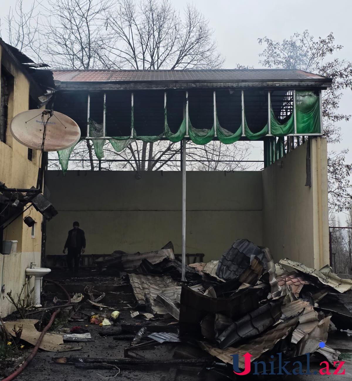 Tovuzda 5 otaqlı ev yandı - FOTOLAR