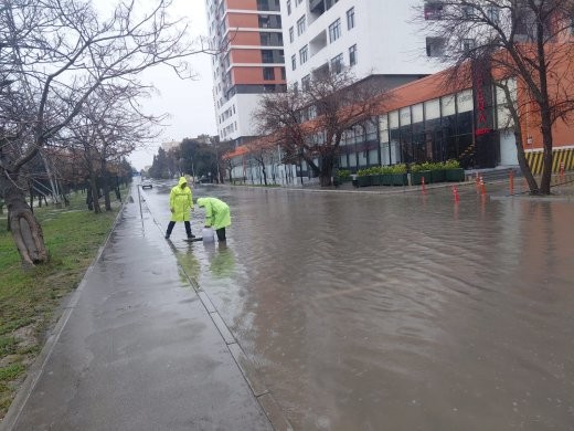 Nizami rayonunda yağışın fəsadları operativ qaydada aradan qaldırıldı - FOTOLAR