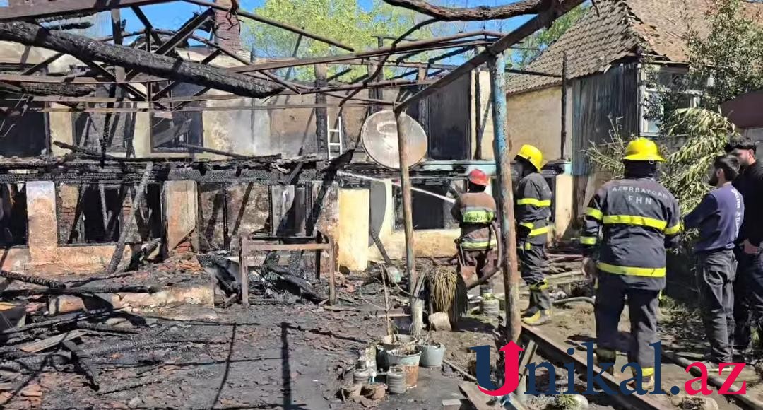 Masallıda dəhşət - Baba və nəvəsi yanaraq öldü (FOTOLAR)