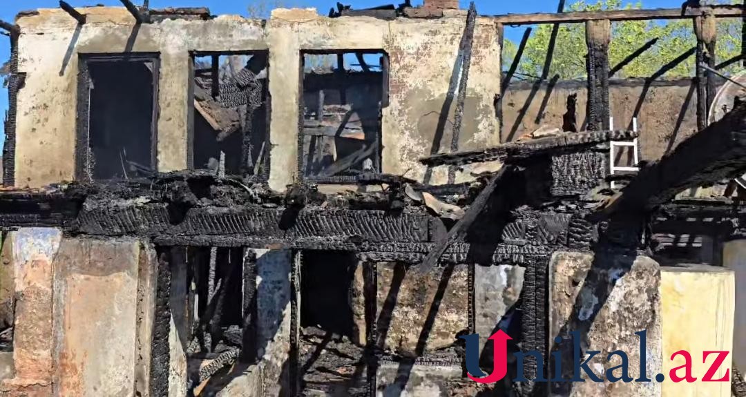 Masallıda dəhşət - Baba və nəvəsi yanaraq öldü (FOTOLAR)