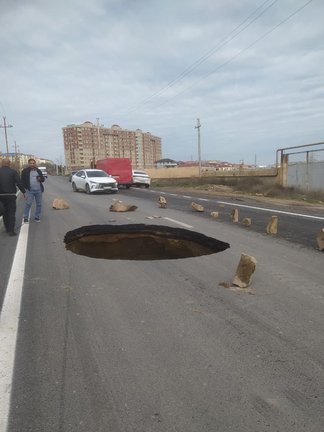 Masazırda yeni çəkilən yolun çökmə səbəbi açıqlandı - FOTO (YENİLƏNİB)