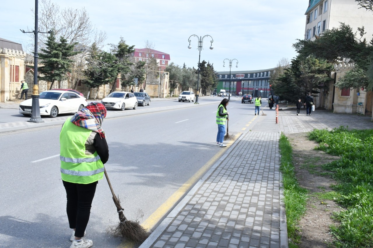 Abşeronda yağışın fəsadları aradan qaldırılır - FOTOLAR