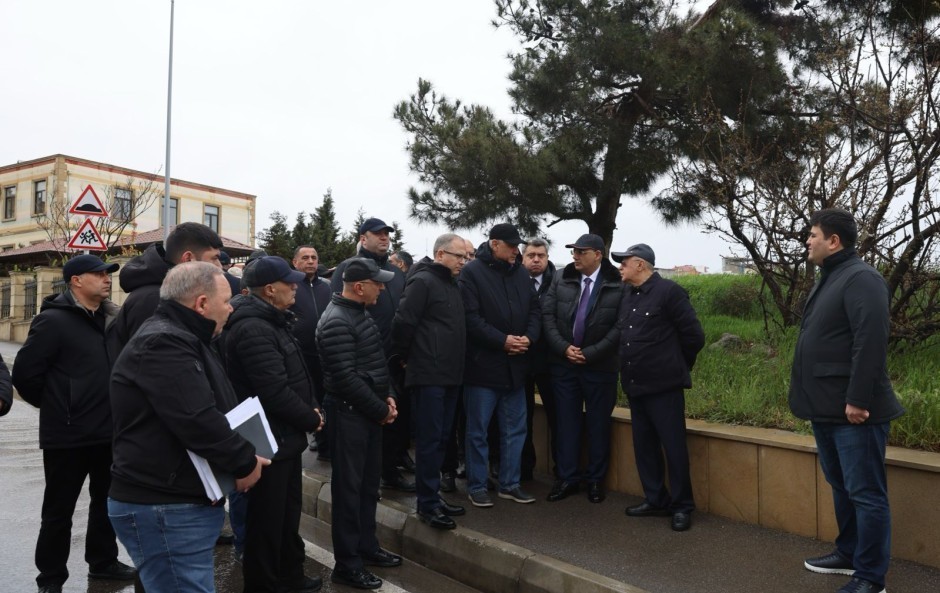 Kəmaləddin Heydərov Badamdarda sürüşmə sahəsinə baxış keçirdi - FOTO