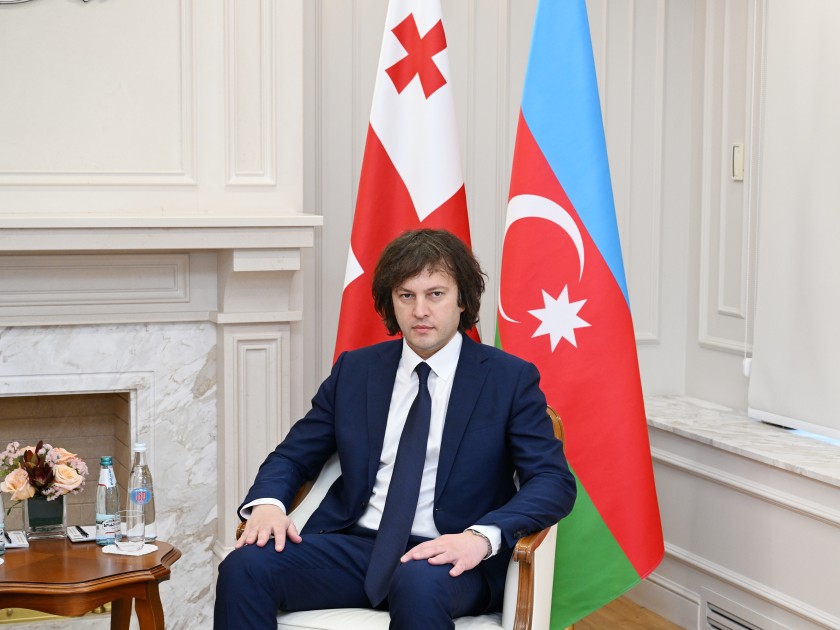 İlham Əliyevin İrakli Kobaxidze ilə təkbətək görüşü oldu - FOTOLAR