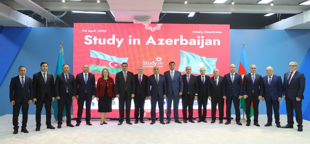 Qazaxıstanda “Study in Azerbaijan” təhsil sərgisinin açılışı baş tutub - FOTOLAR