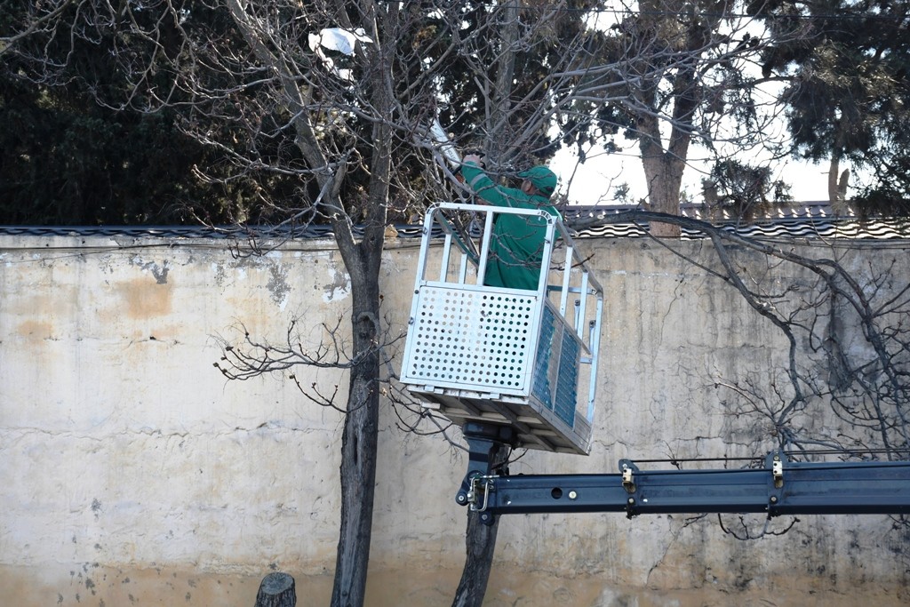 Bakı küçələri yuyuldu - FOTOLAR