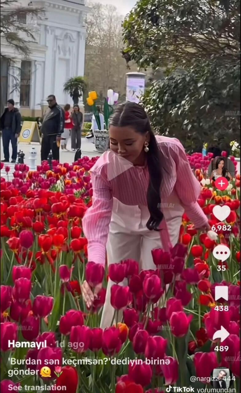 Bulvarda gülləri əzənlər məşhur bloqerlər imiş - Adları (FOTOLAR)