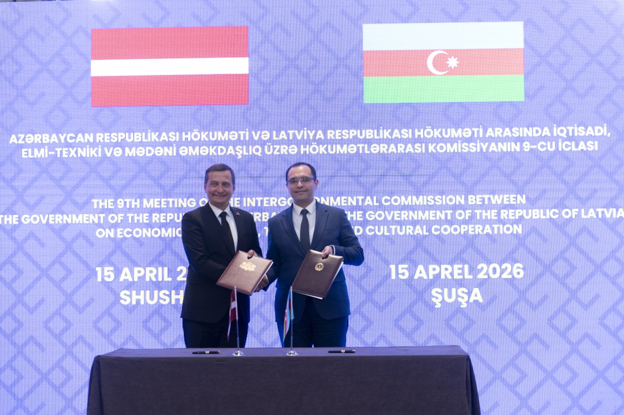 Azərbaycan-Latviya Komissiyasının iclasının yekun protokolu təsdiqlənib - FOTOLAR