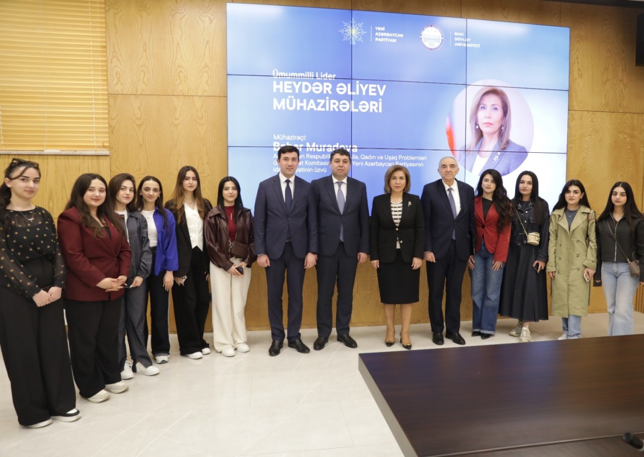 “Ümummilli Lider Heydər Əliyev mühazirələri” layihəsi çərçivəsində daha bir görüş oldu (FOTOLAR)