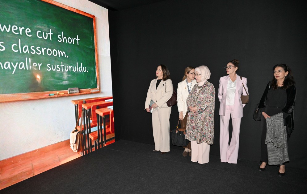 Mehriban Əliyeva Antalyada Fələstinə həsr olunan tədbirdə - FOTOLAR