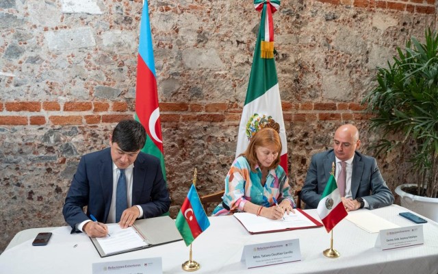 Azərbaycanla Meksika arasında memorandum imzalandı- FOTOLAR