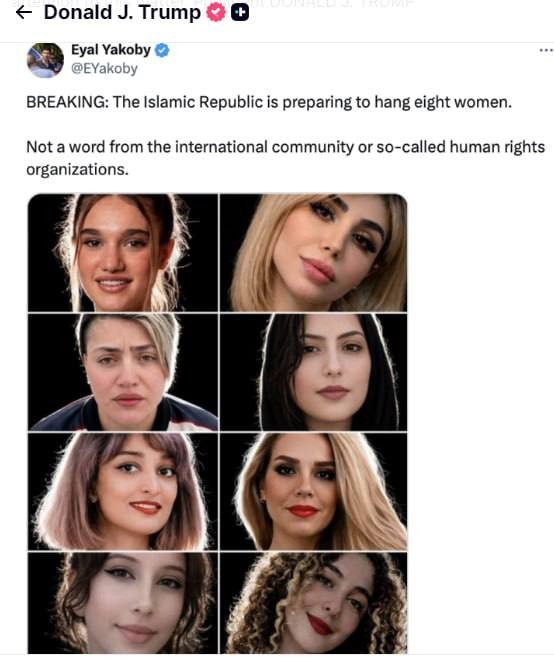 Tramp 8 qadın üçün İran hökumətinə müraciət etdi - FOTO