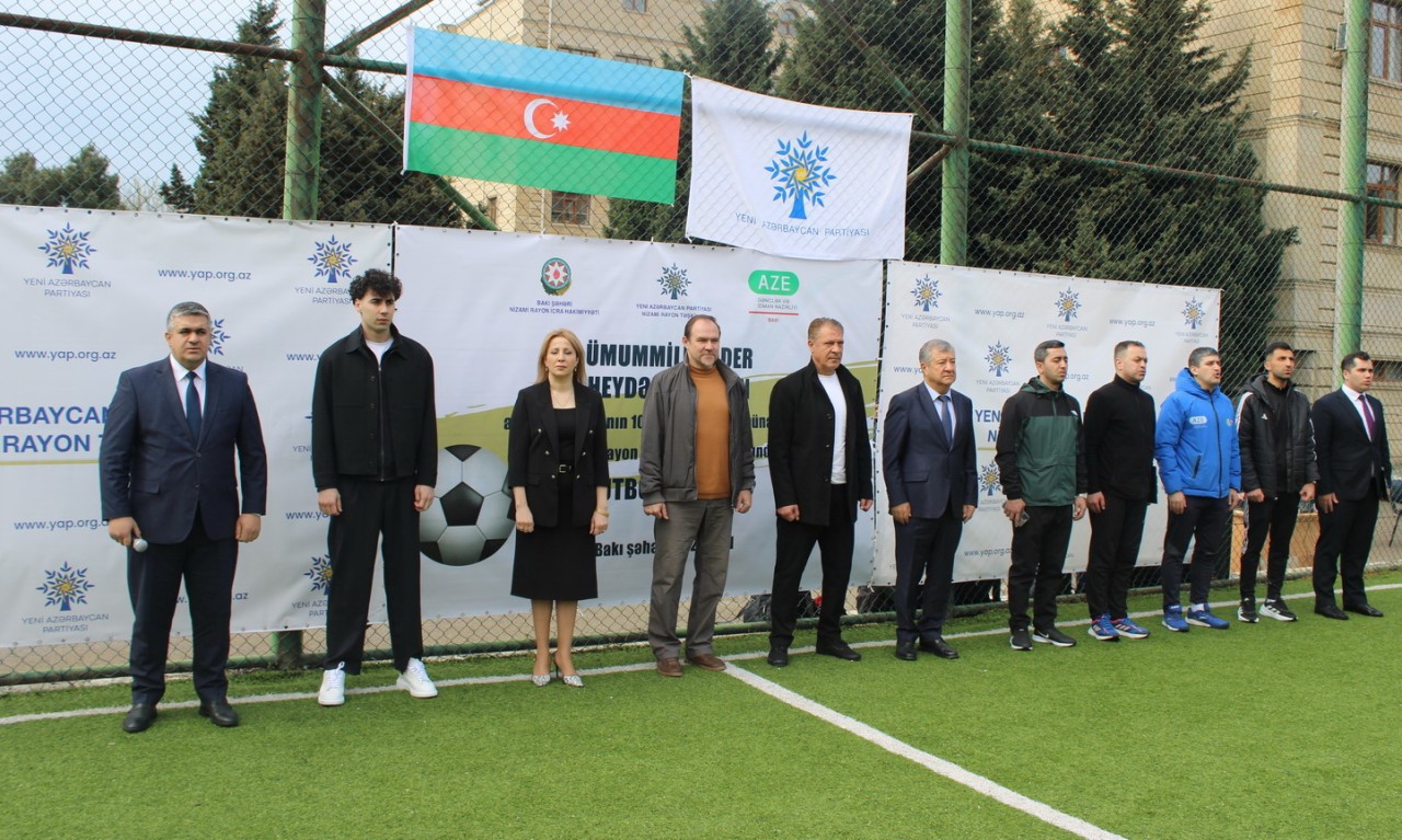 Nizamidə Ulu Öndərin xatirəsinə həsr edilmiş futbol turniri keçirilib - FOTOLAR