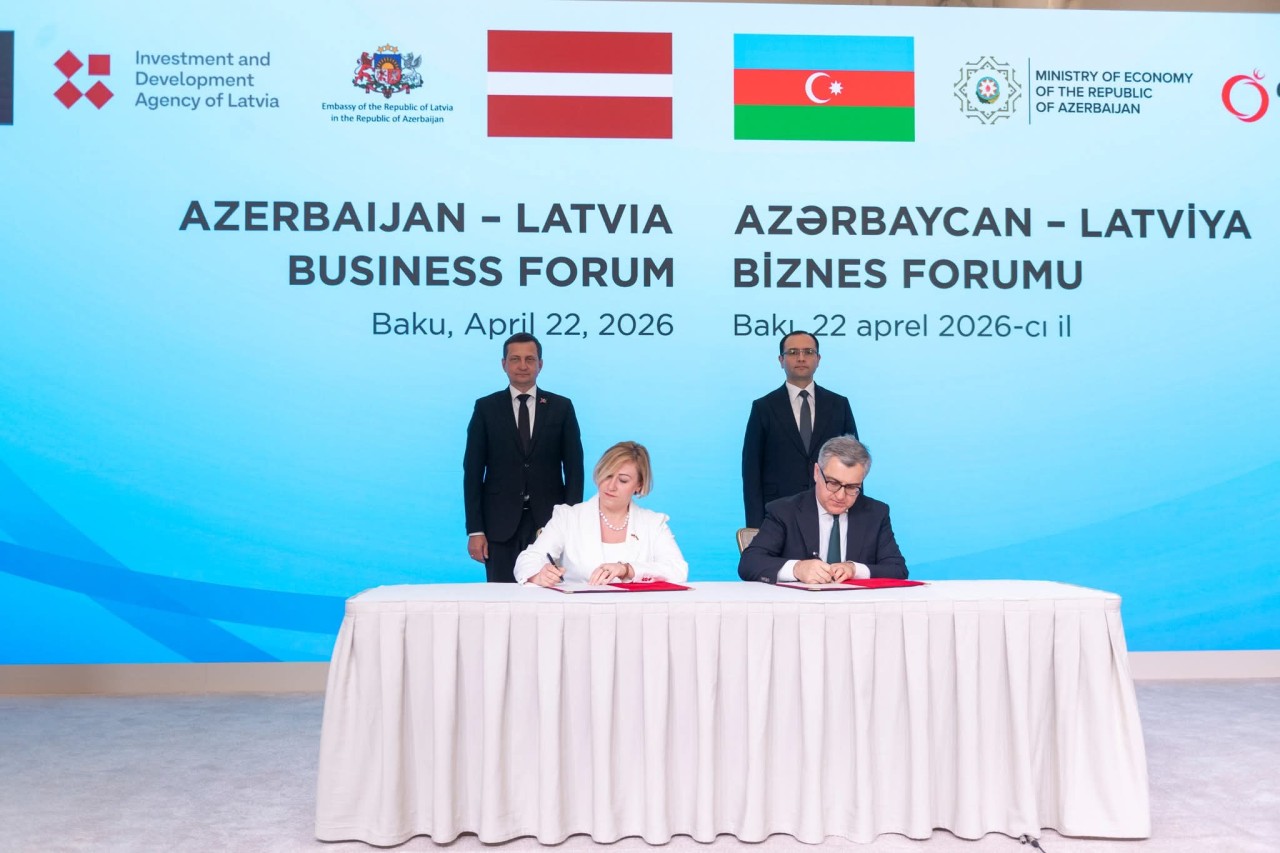 Məcnun Məmmədov Azərbaycan-Latviya biznes forumunda çıxış edib - FOTOLAR