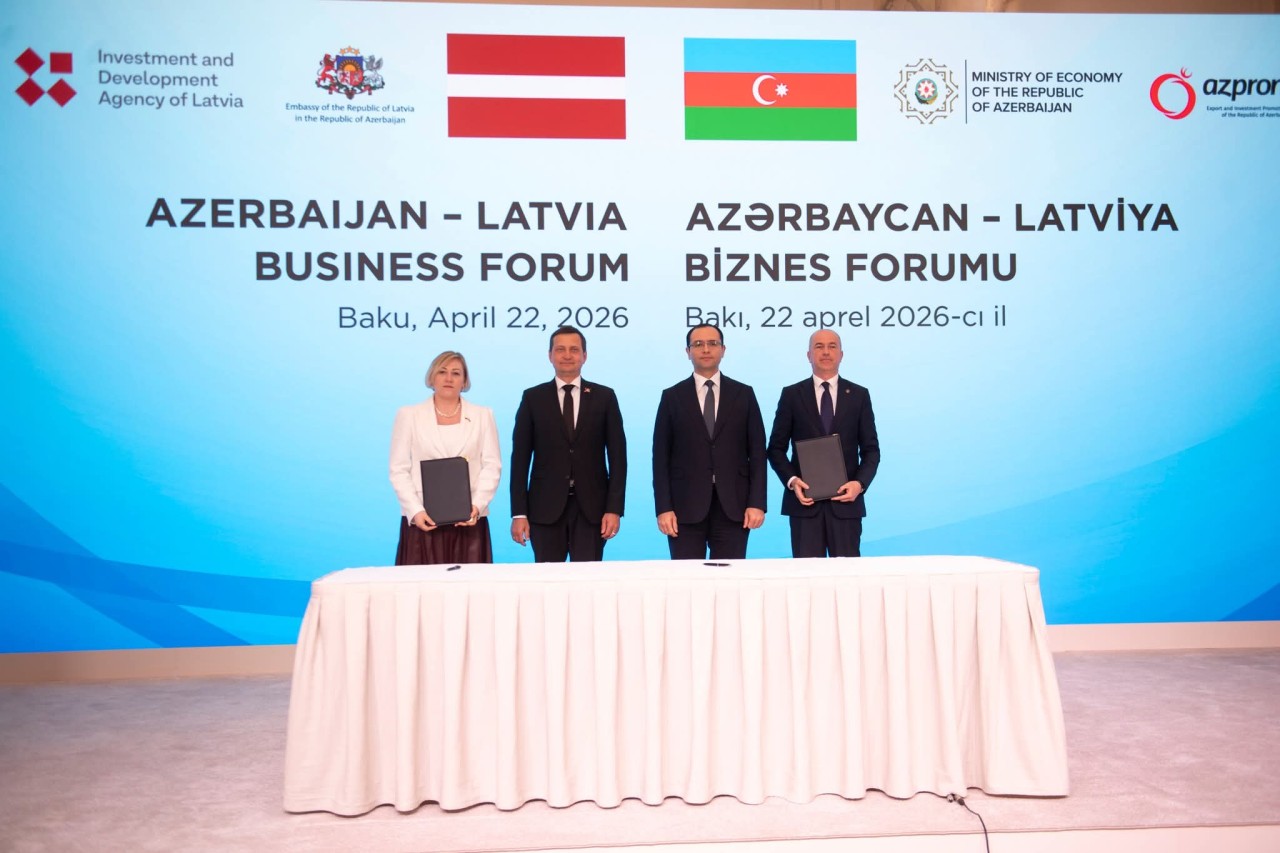 Məcnun Məmmədov Azərbaycan-Latviya biznes forumunda çıxış edib - FOTOLAR