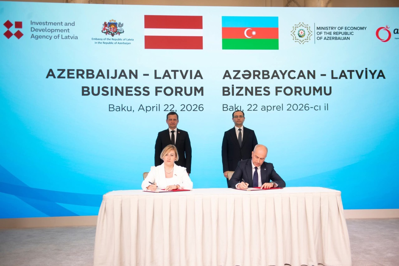 Məcnun Məmmədov Azərbaycan-Latviya biznes forumunda çıxış edib - FOTOLAR