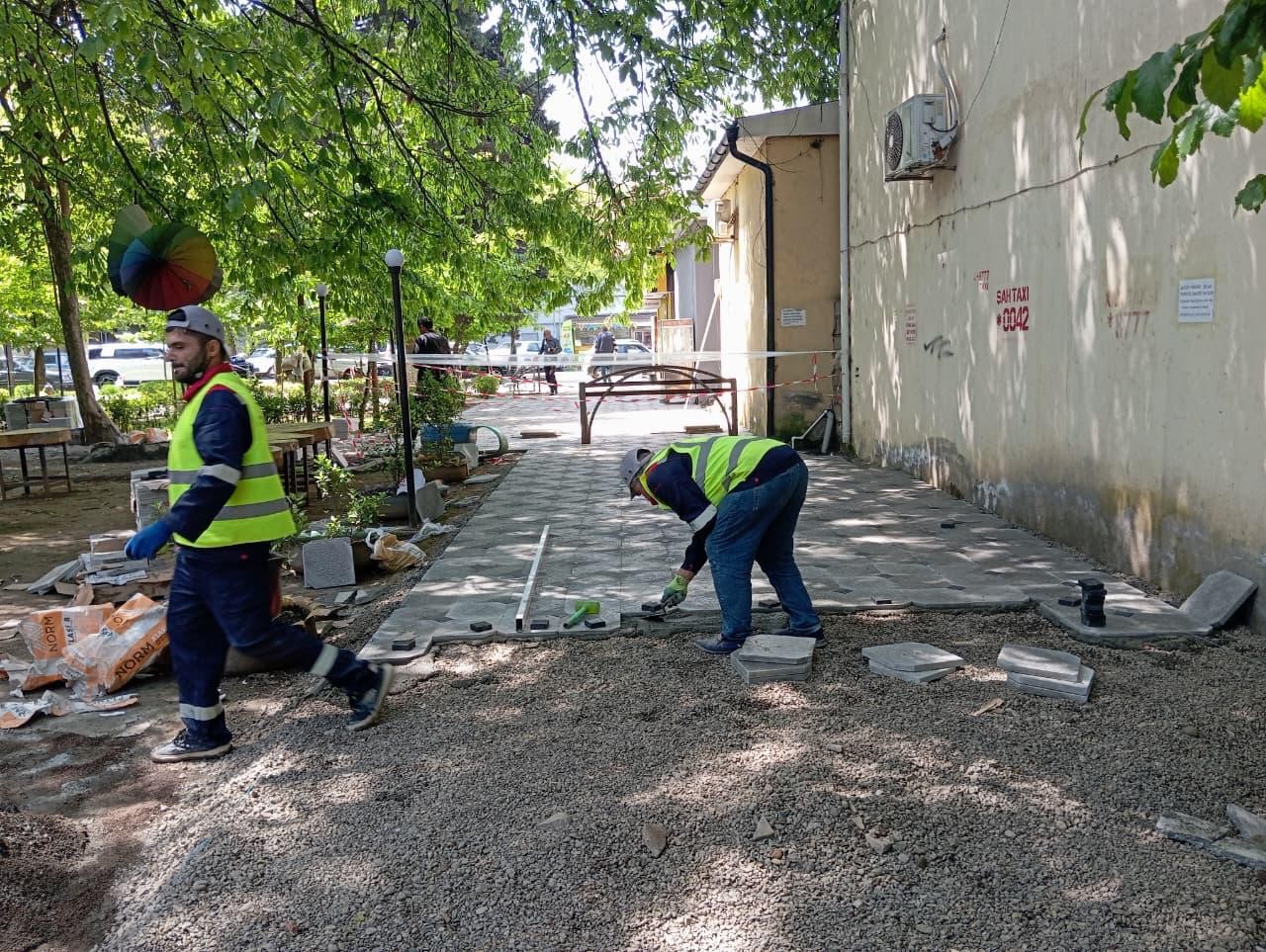 Taleh Qaraşov Lənkəranda bərpa-yenidənqurma işləri ilə yerində tanış olub - FOTOLAR