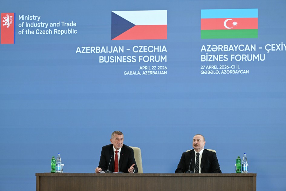 Azərbaycan-Çexiya biznes-forumu keçirilib - YENİLƏNİB (FOTOLAR)