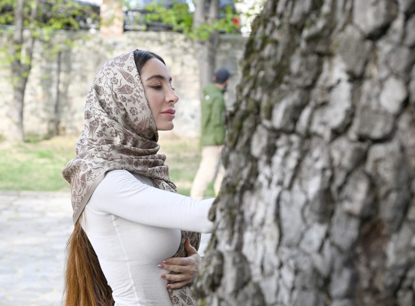 Leyla və Arzu Əliyevalar Şəkidə Xan məscidini ziyarət etdilər - FOTOLAR