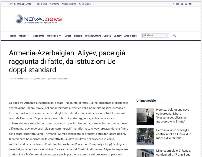 Dünya mətbuatı Prezidentin Zirvə çıxışından yazır