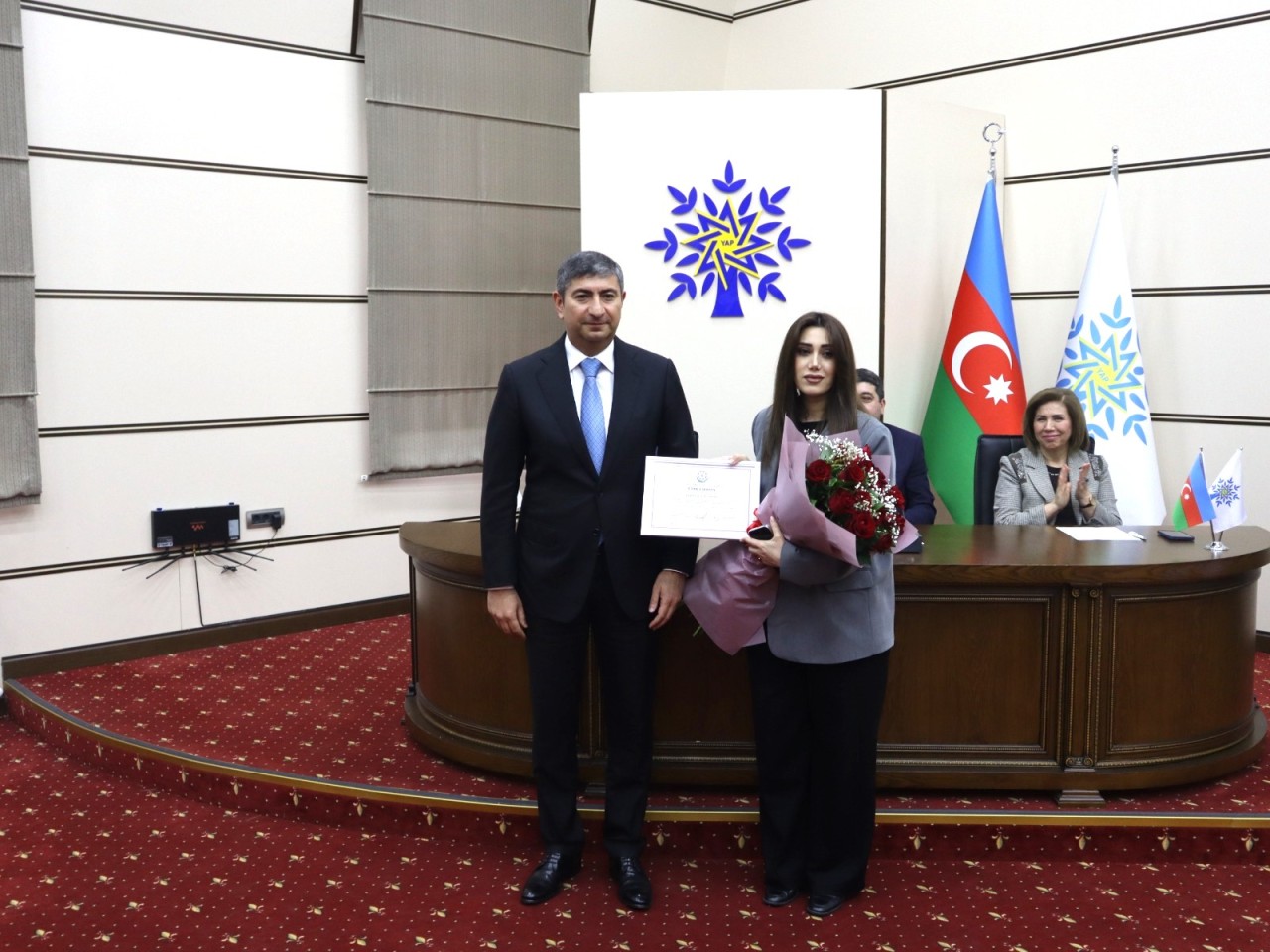 YAP Yasamal rayon təşkilatı Heydər Əliyevin 103 illiyi ilə bağlı tədbir keçirdi - FOTOLAR